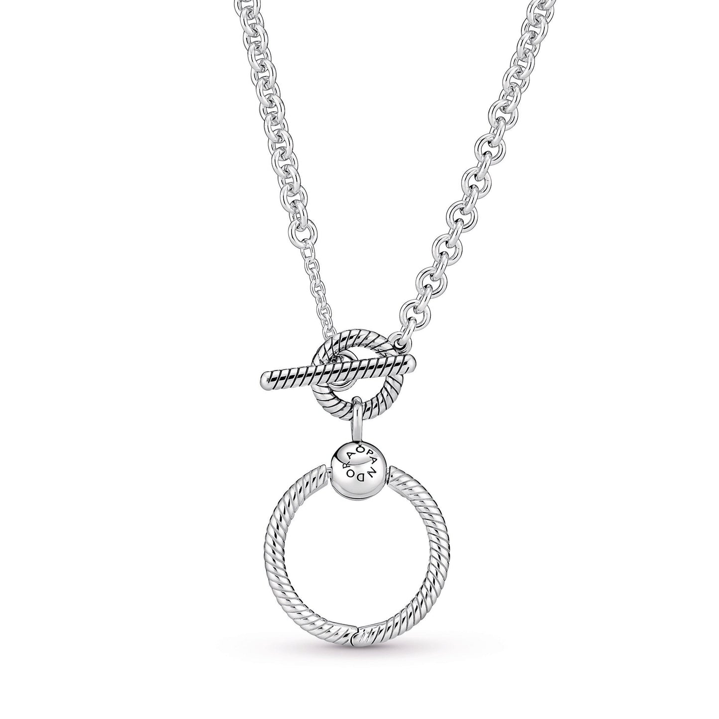 Pandora Moments O Pendant T-bar Necklace