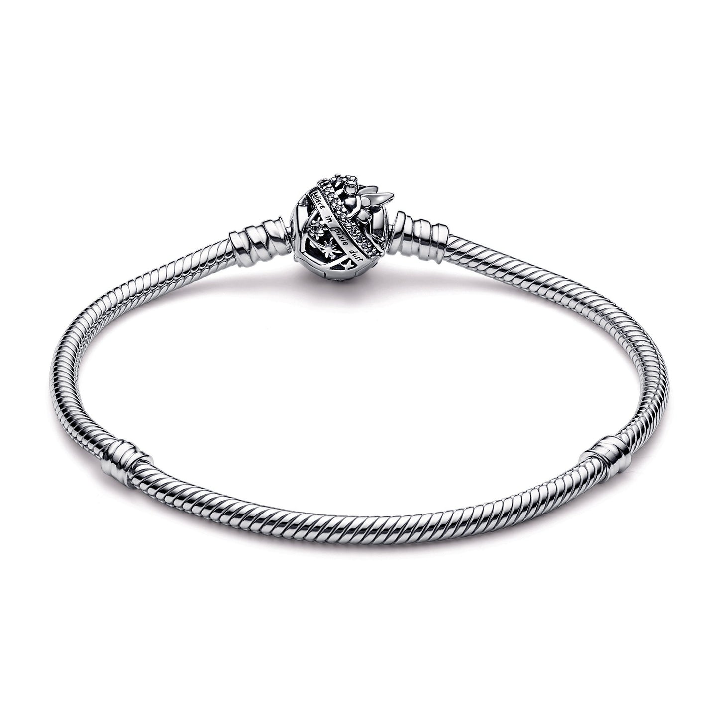 Disney Tinker Bell Clasp Moments Snake Chain Bracelet