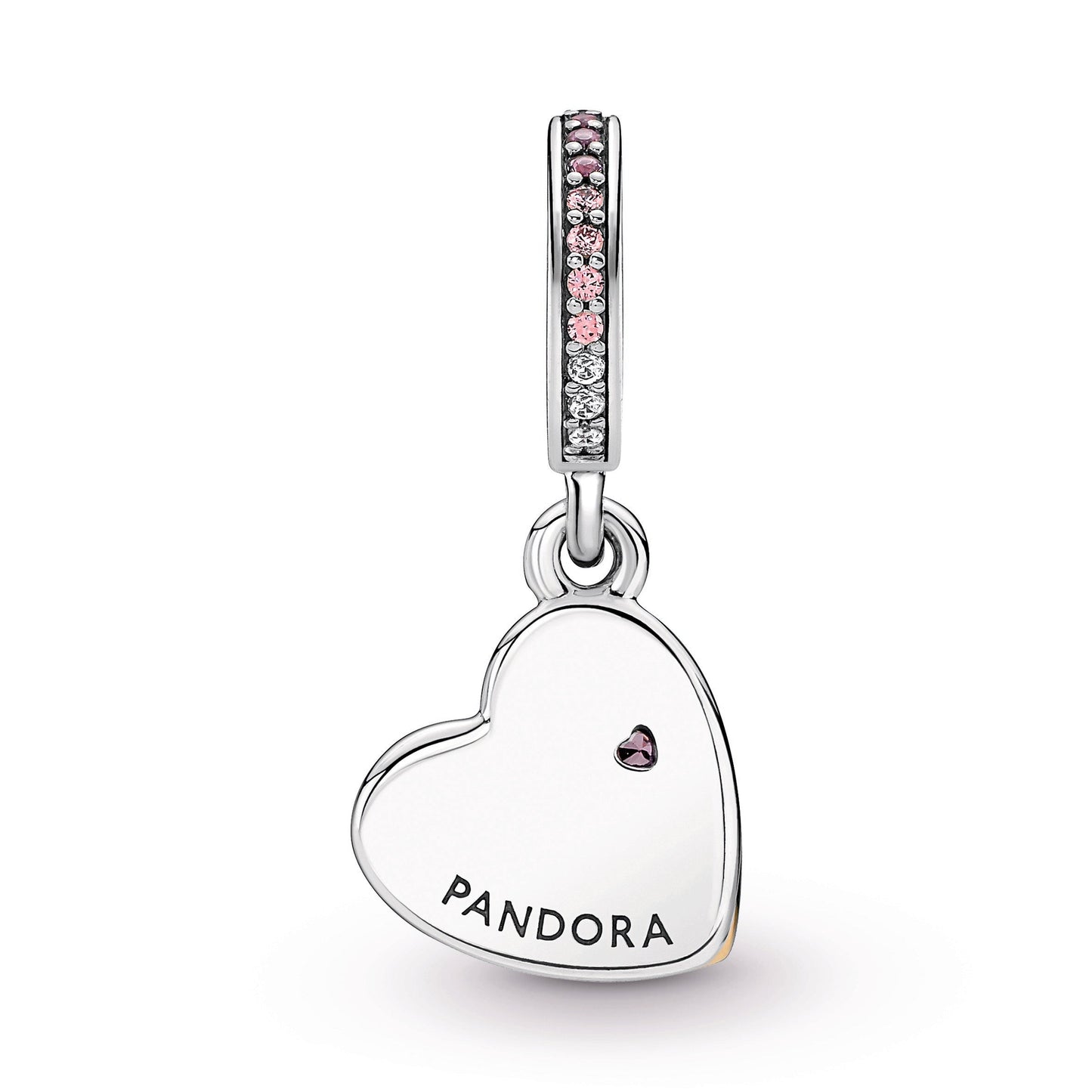 Entwined Infinite Hearts Double Dangle Charm