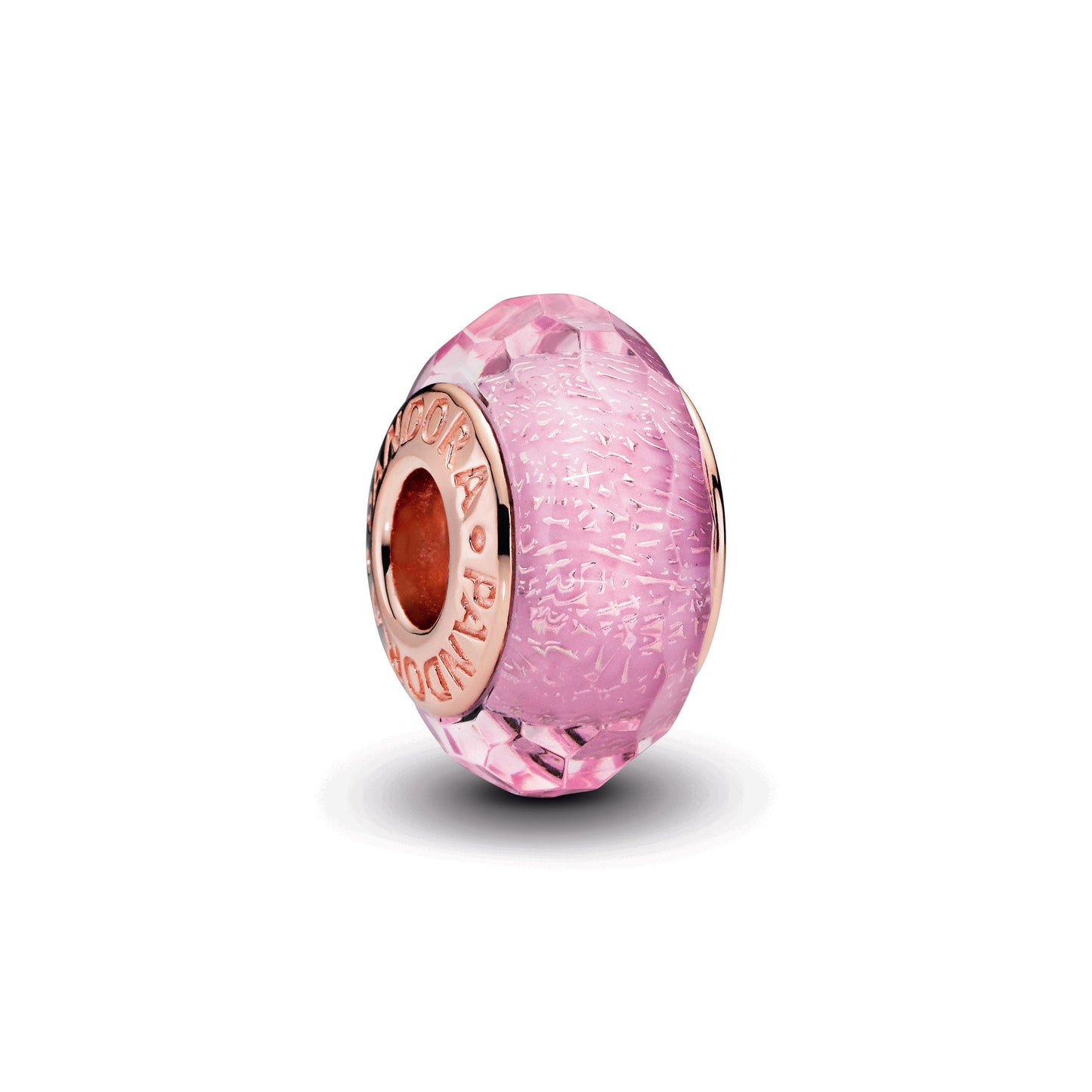 Faceted Pink Murano Glass Charm