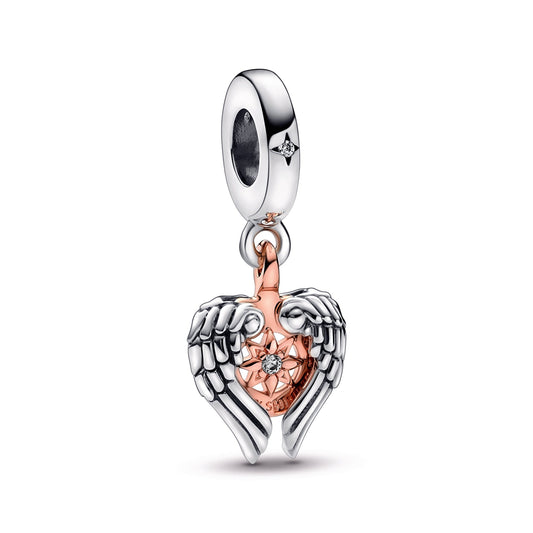 Celestial Compass Angel Wings Dangle Charm