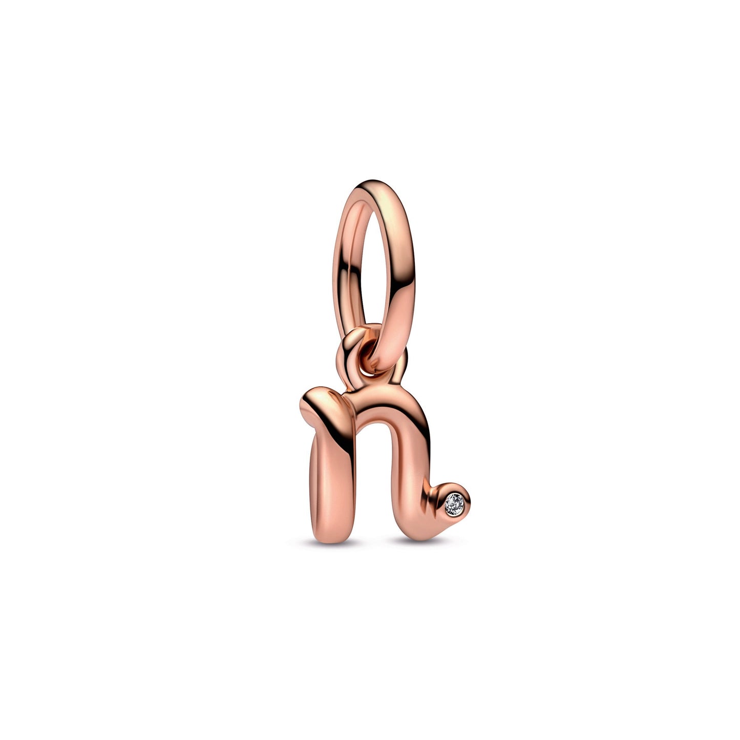 Letter n Script Alphabet Dangle Charm