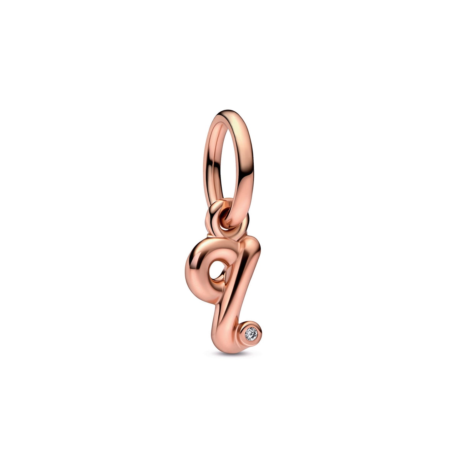 Letter q Script Alphabet Dangle Charm