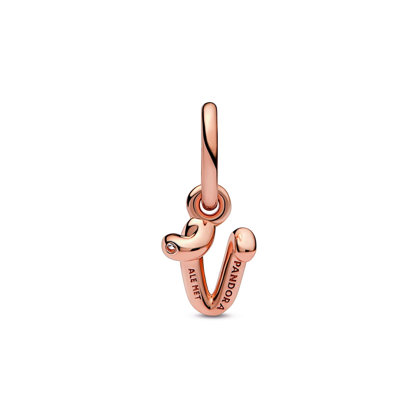 Letter v Script Alphabet Dangle Charm