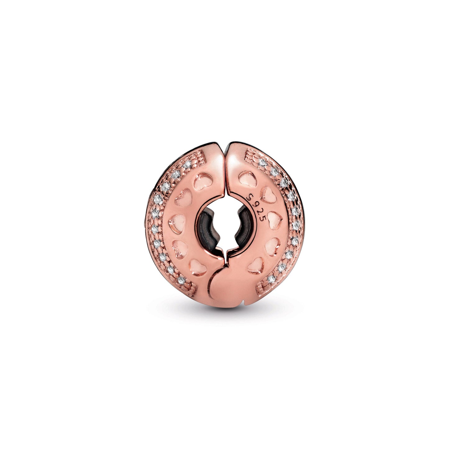 Pandora Logo Round Clip Charm
