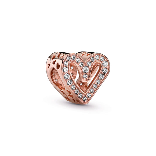Sparkling Freehand Heart Charm