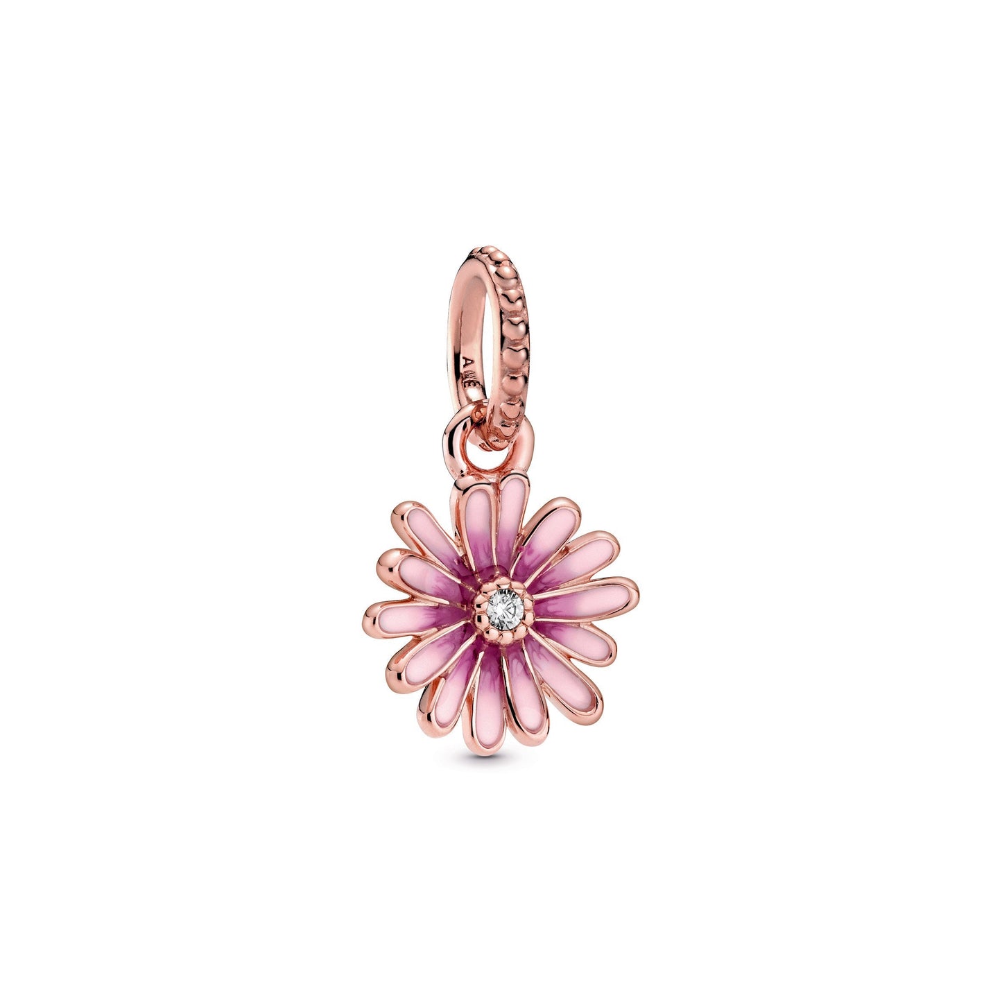 Pink Daisy Flower Dangle Charm