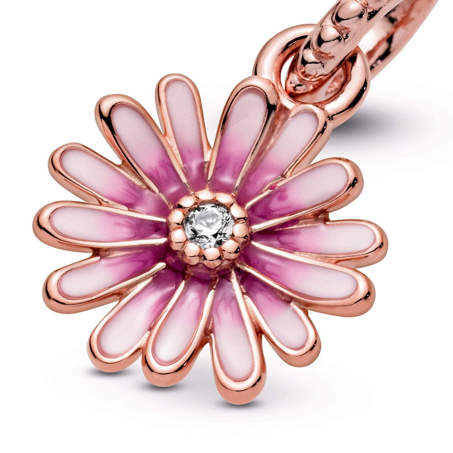 Pink Daisy Flower Dangle Charm