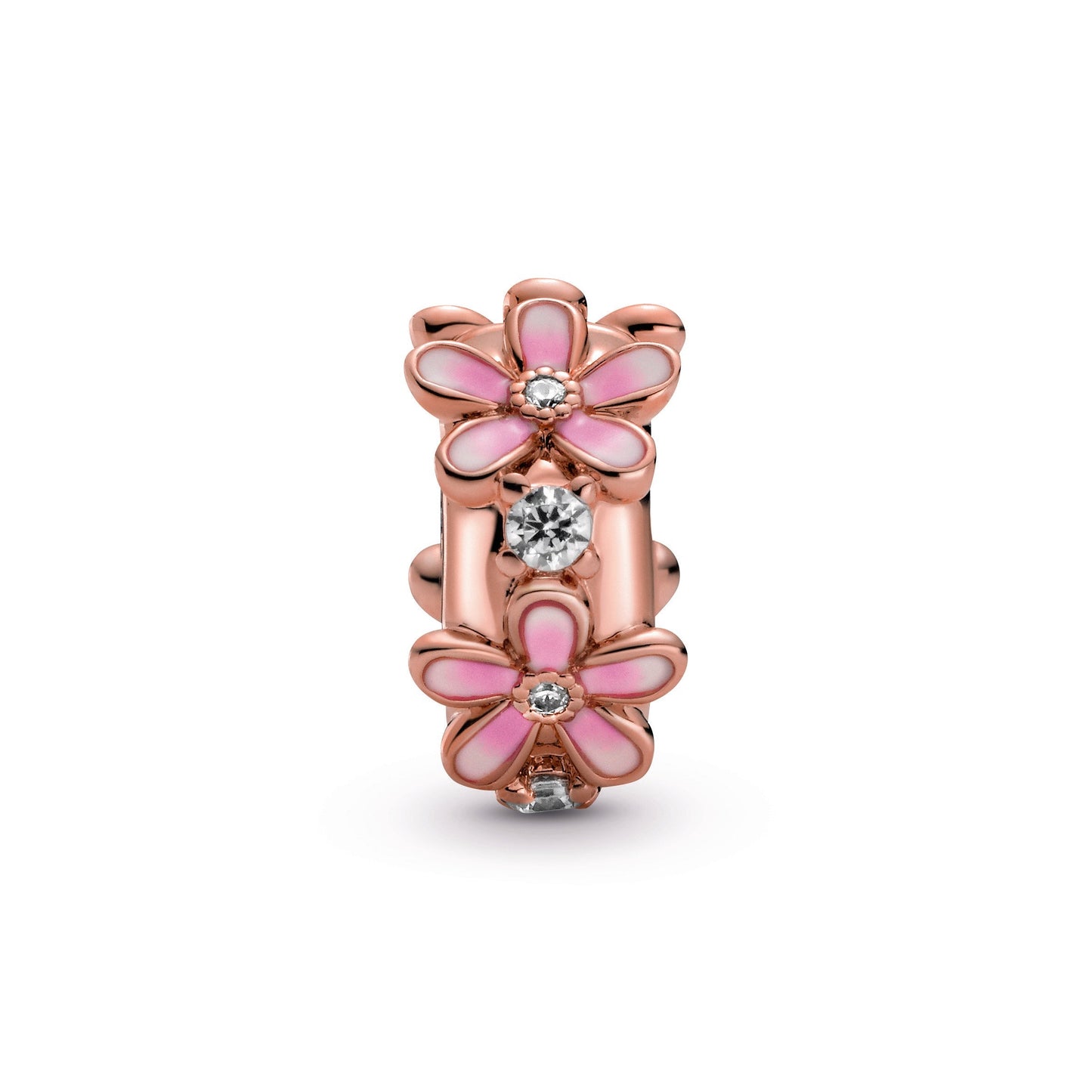 Pink Daisy Spacer Clip Charm