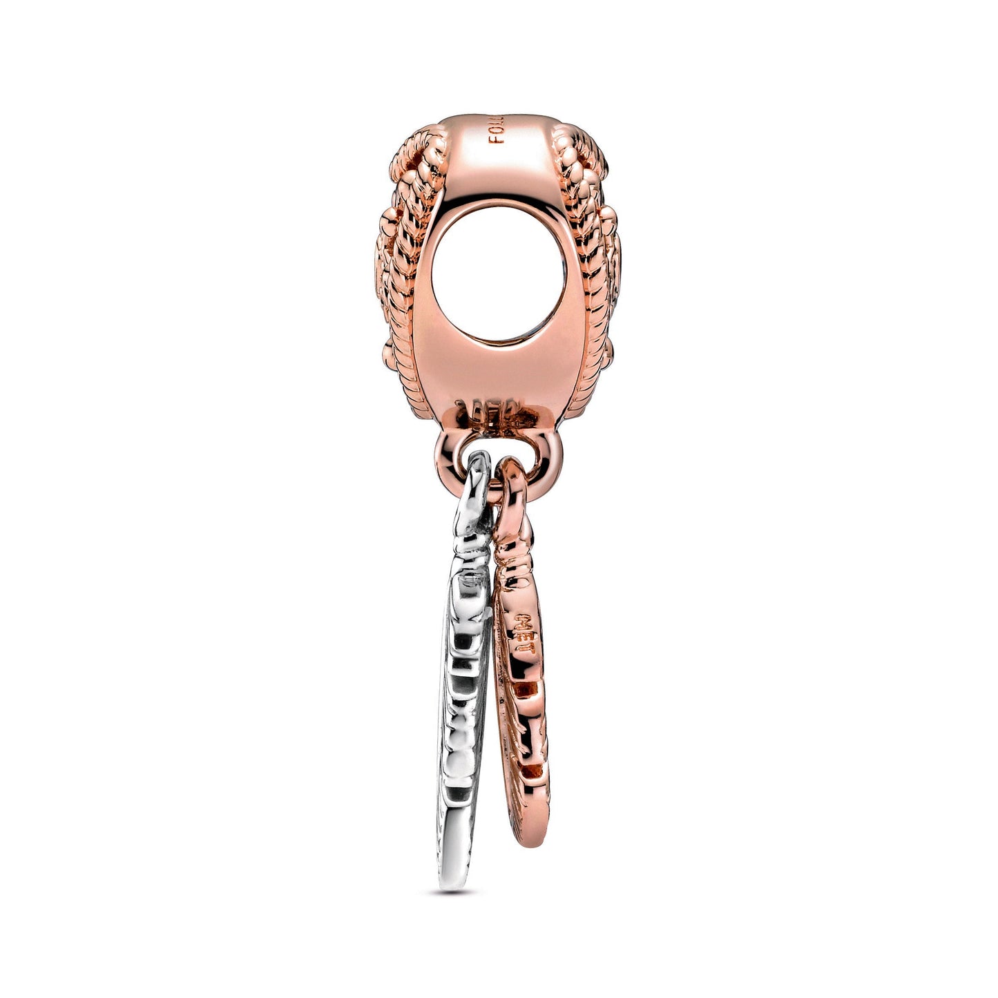 Openwork Heart & Two Feathers Dreamcatcher Charm