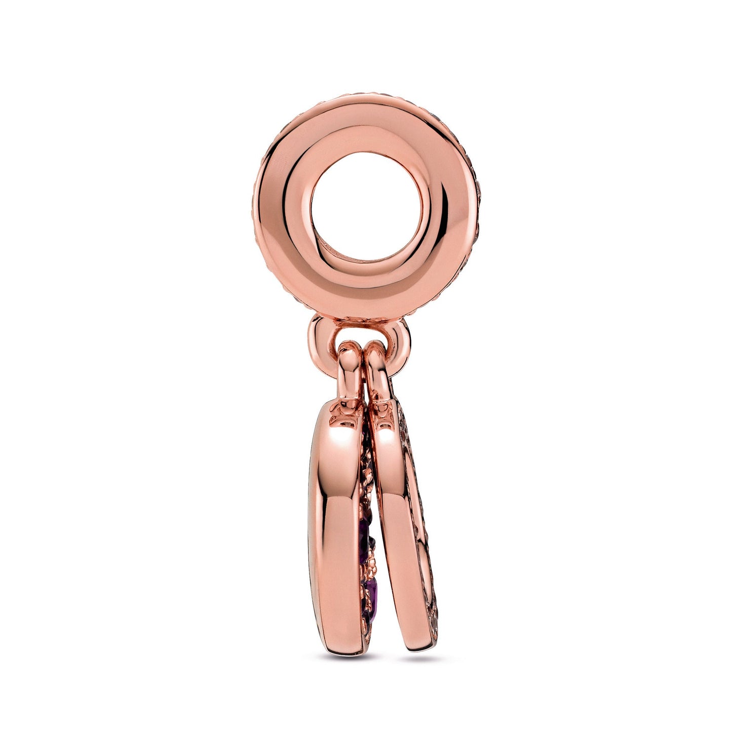 Sparkling Pink Disc Double Dangle Charm