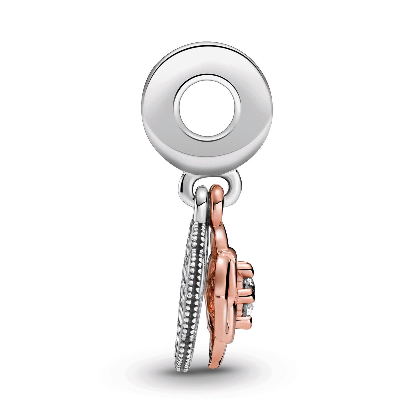 Two-tone Rose Dangle Charm