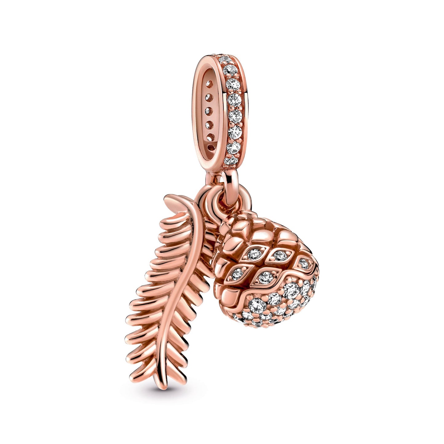 Sparkling Pine Cone Dangle Charm