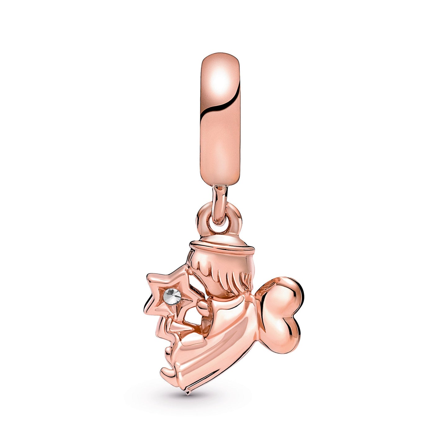 Heart Winged Angel Dangle Charm