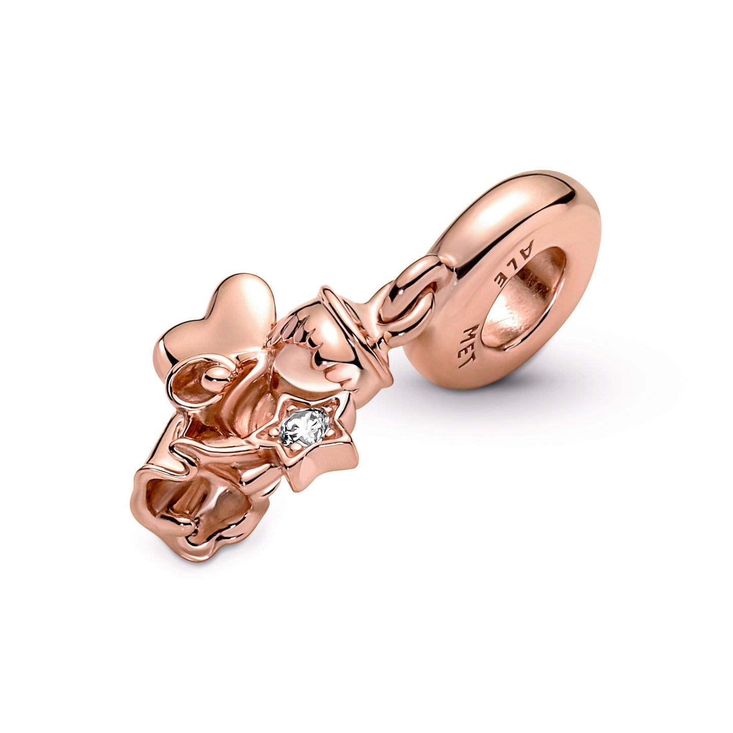 Heart Winged Angel Dangle Charm