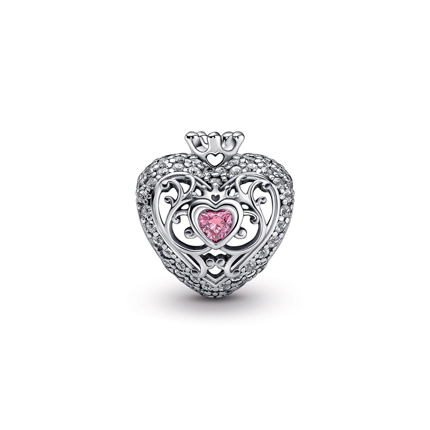 Regal Crown & Heart Charm