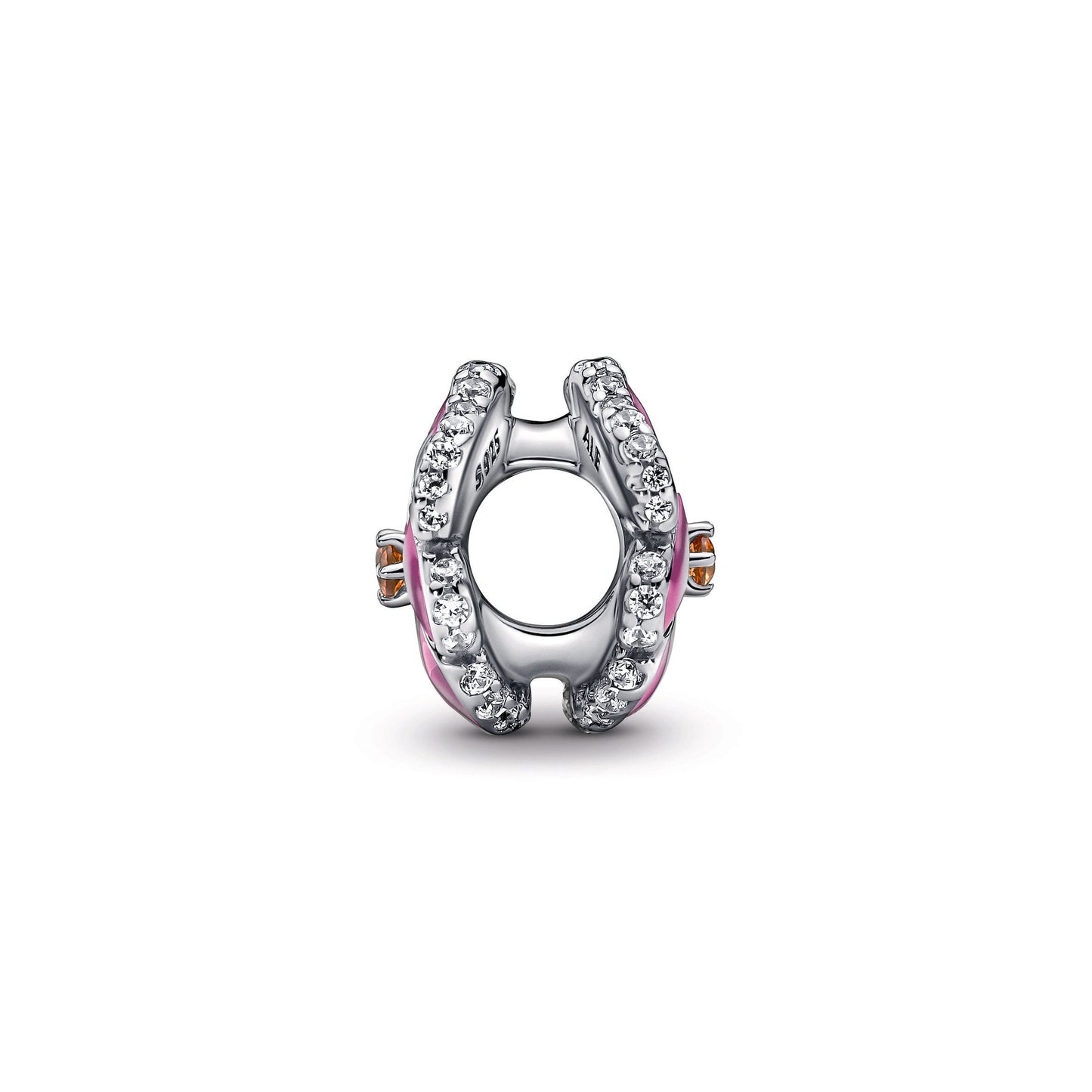 Pink Pansy Flower Charm