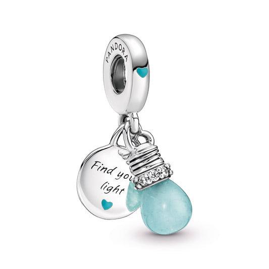 Glow-in-the-dark Lightbulb Double Dangle Charm