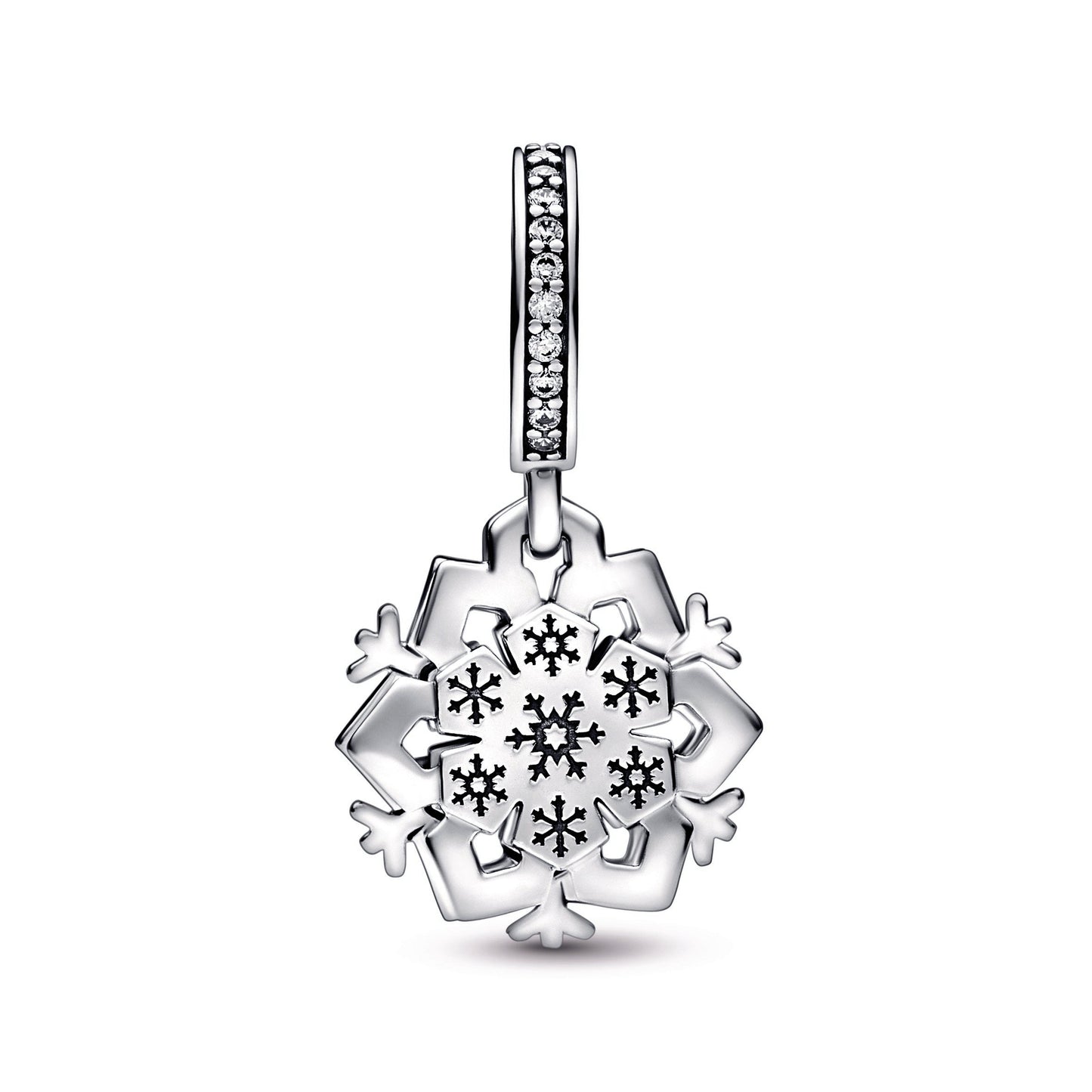 Sparkling Snowflake Double Dangle Charm