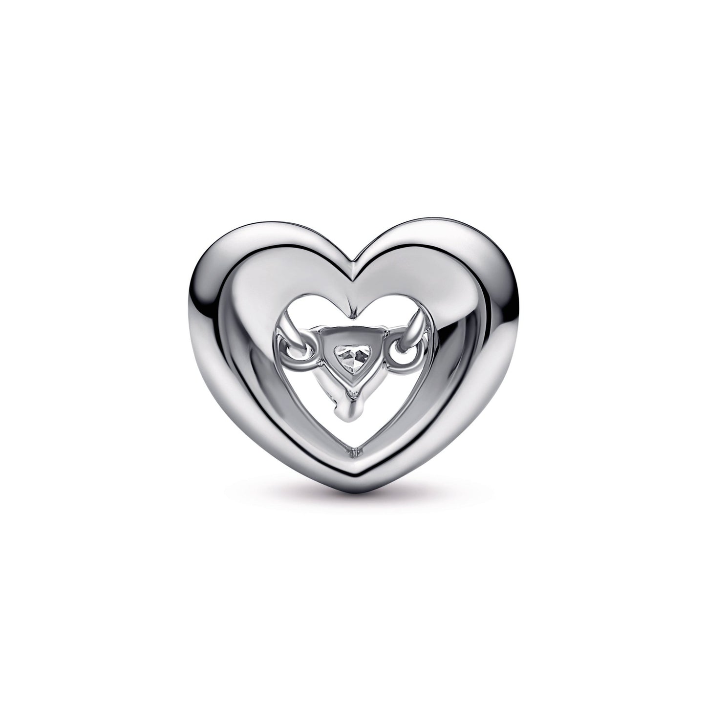 Radiant Heart & Floating Stone Charm