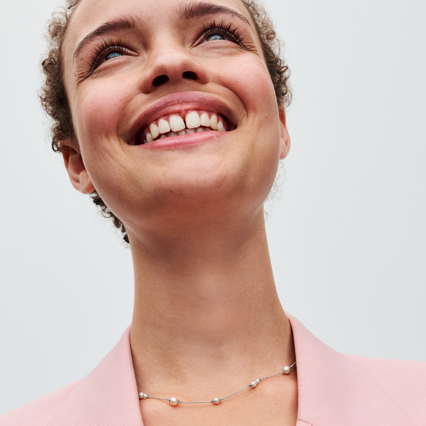 Treated Freshwater Cultured Pearl Station Chain Necklace