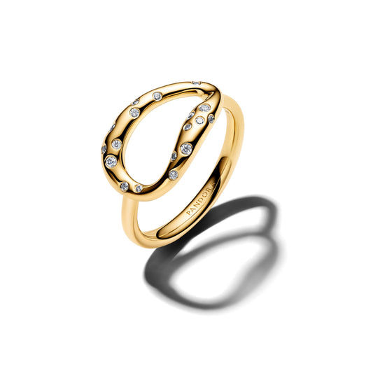 Organically Shaped Stone-Set Statement Ring