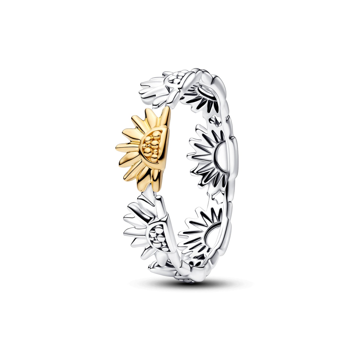 Sunflower Two-Tone Band Ring