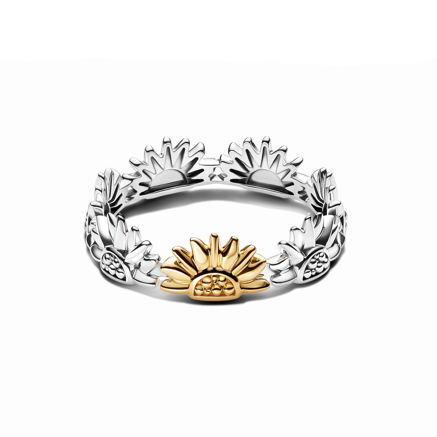 Sunflower Two-Tone Band Ring