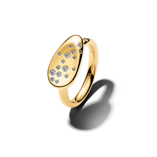 Small Stone-Set Oval Signet Ring