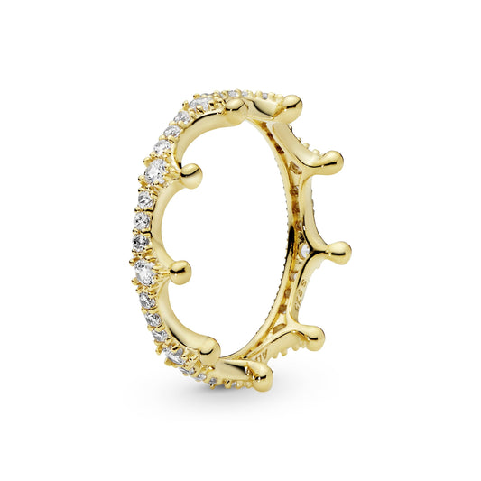Clear Sparkling Crown Ring
