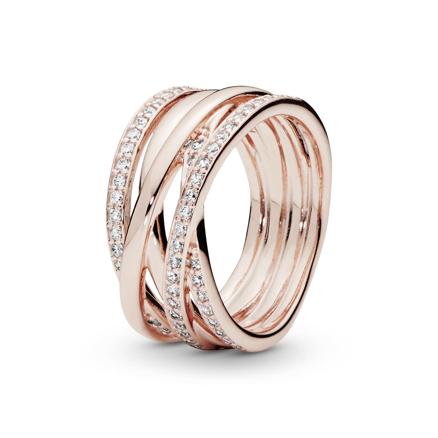 Sparkling & Polished Lines Ring
