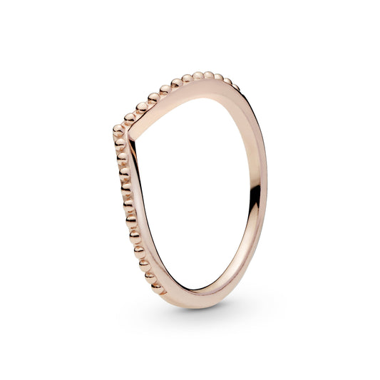 Beaded Wishbone Ring