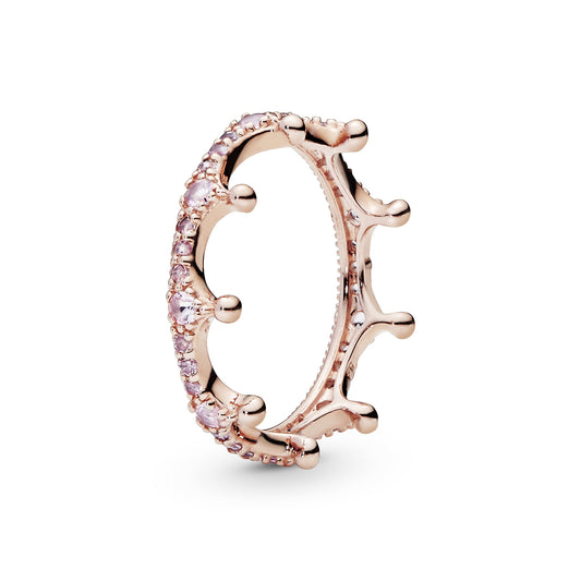 Pink Sparkling Crown Ring