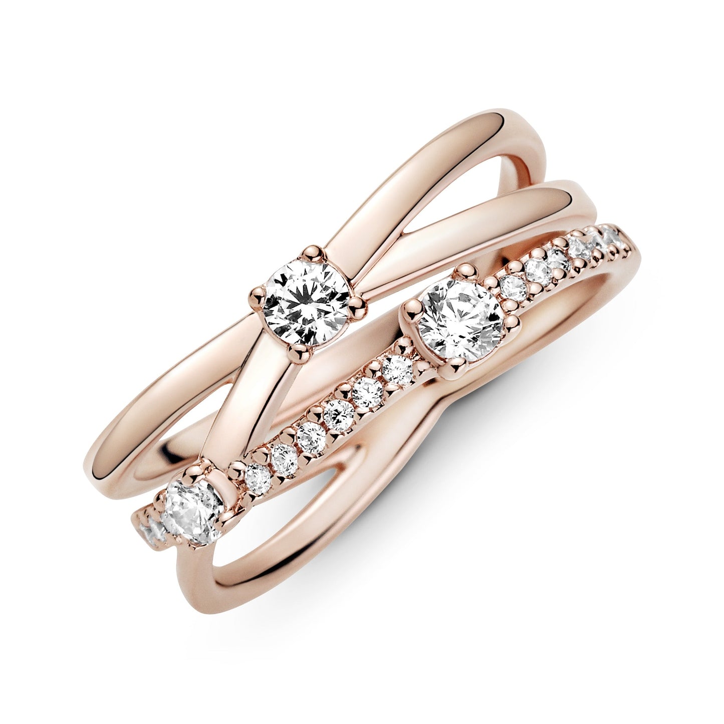 Sparkling Triple Band Ring