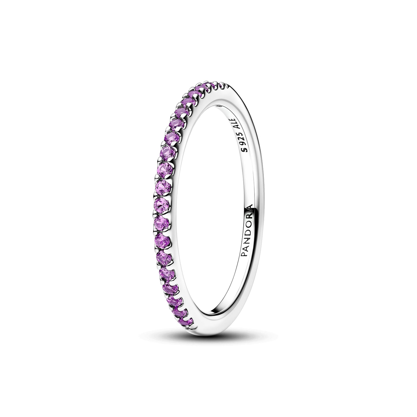 Sparkling Purple Half-Eternity Band Ring