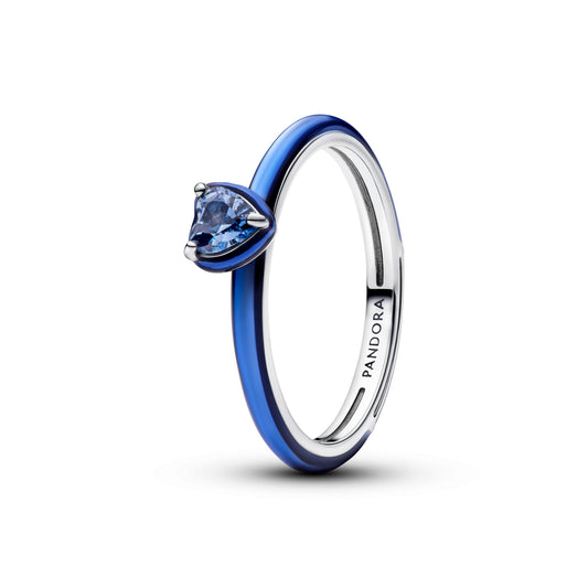 Blue Chakra Heart Ring