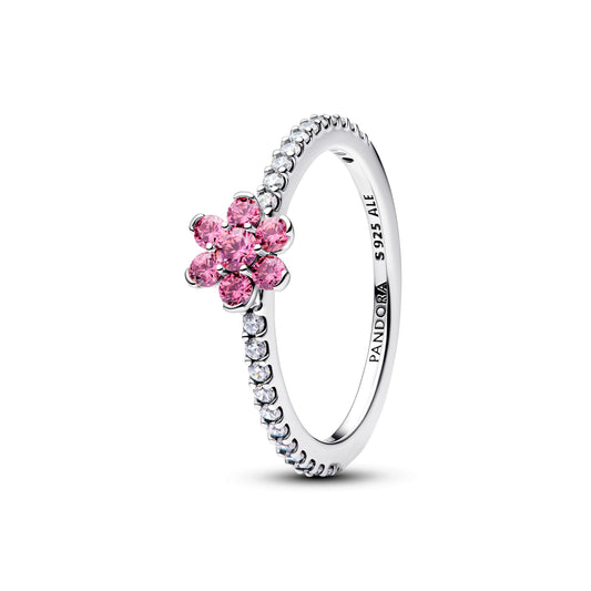 Sparkling Pink Flower Ring