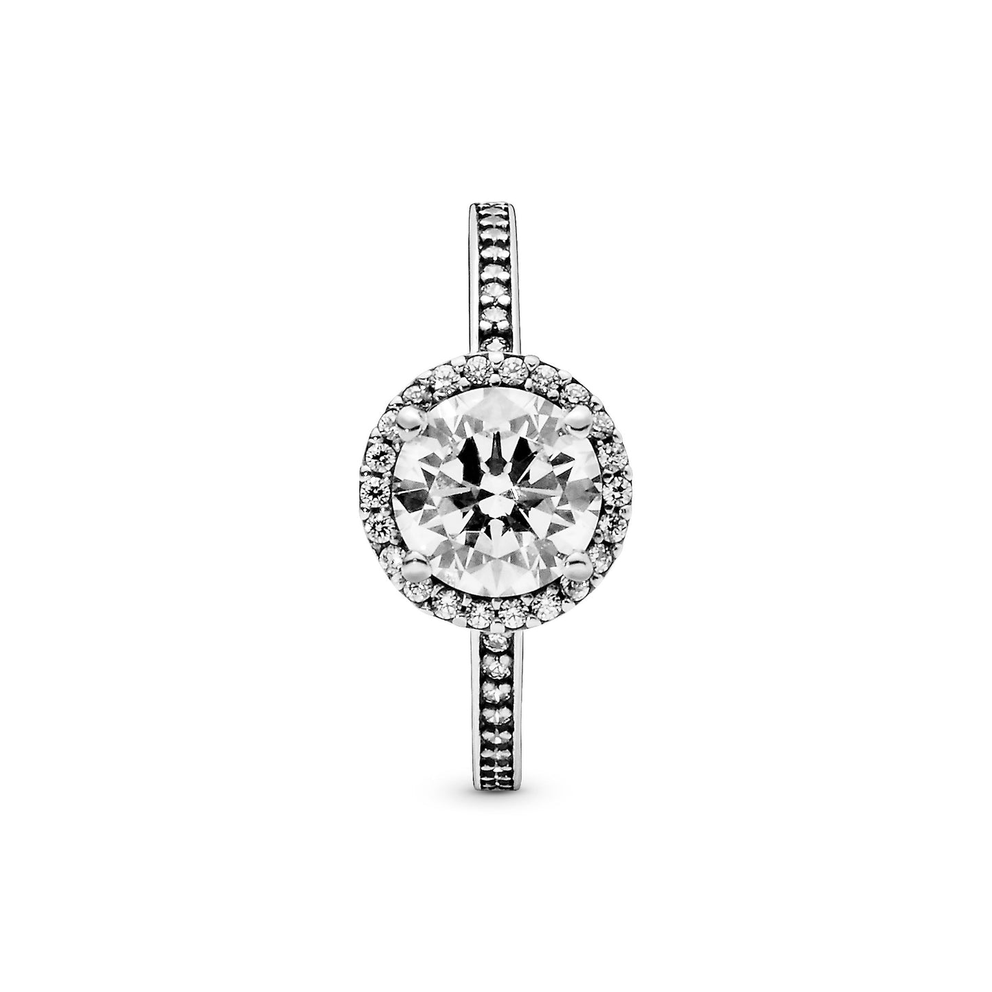 Round Sparkle Halo Ring