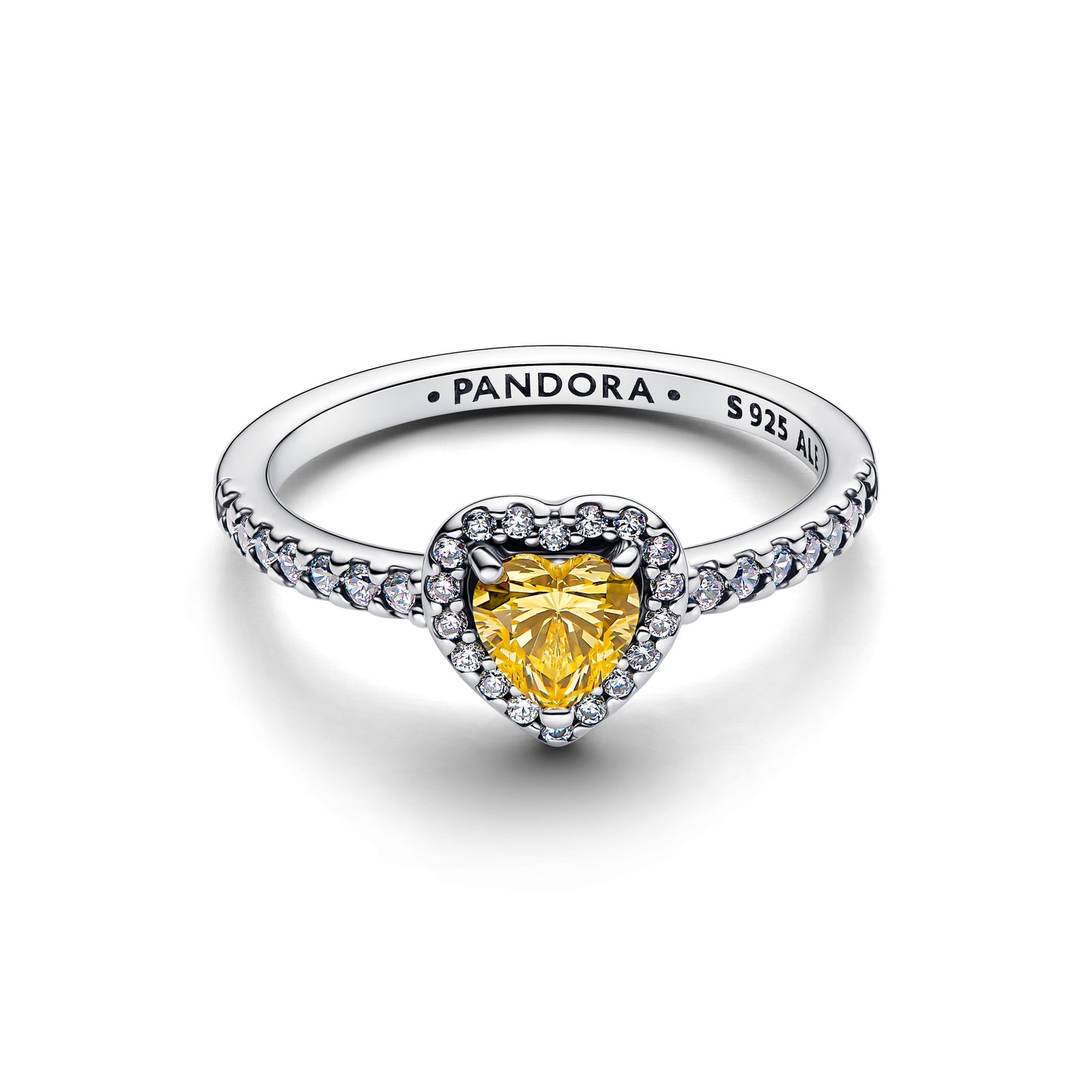 Sparkling Elevated Heart Ring