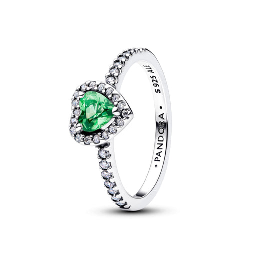 Elevated Mint Green Heart Ring