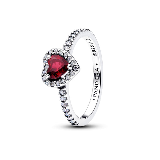 Elevated Fuchsia Rose Heart Ring