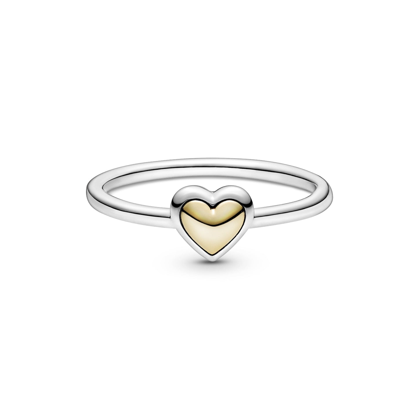 Domed Golden Heart Ring