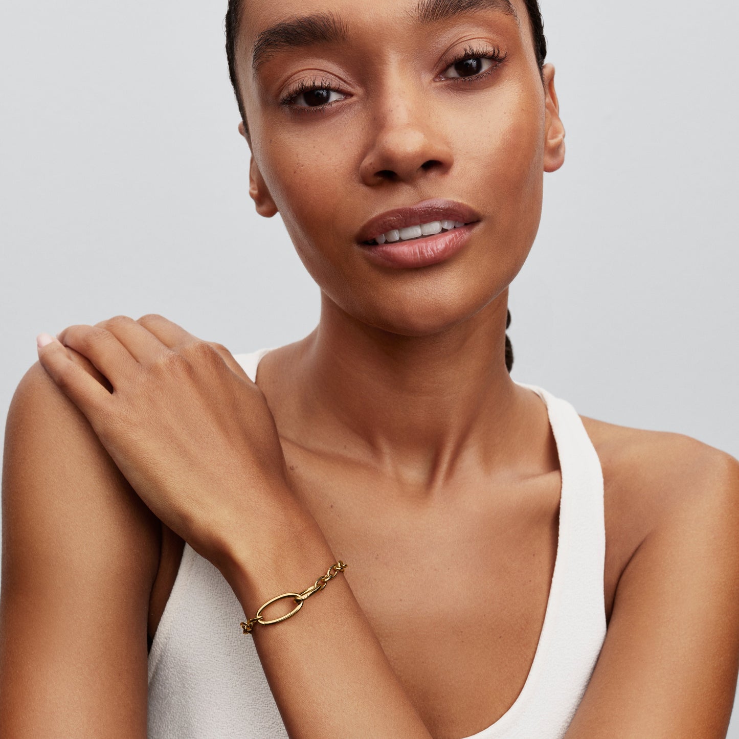 Openable Oval Link Chain Bracelet