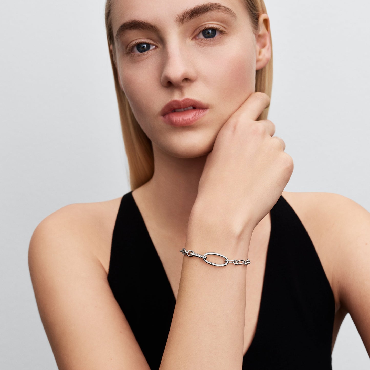 Openable Oval Link Chain Bracelet