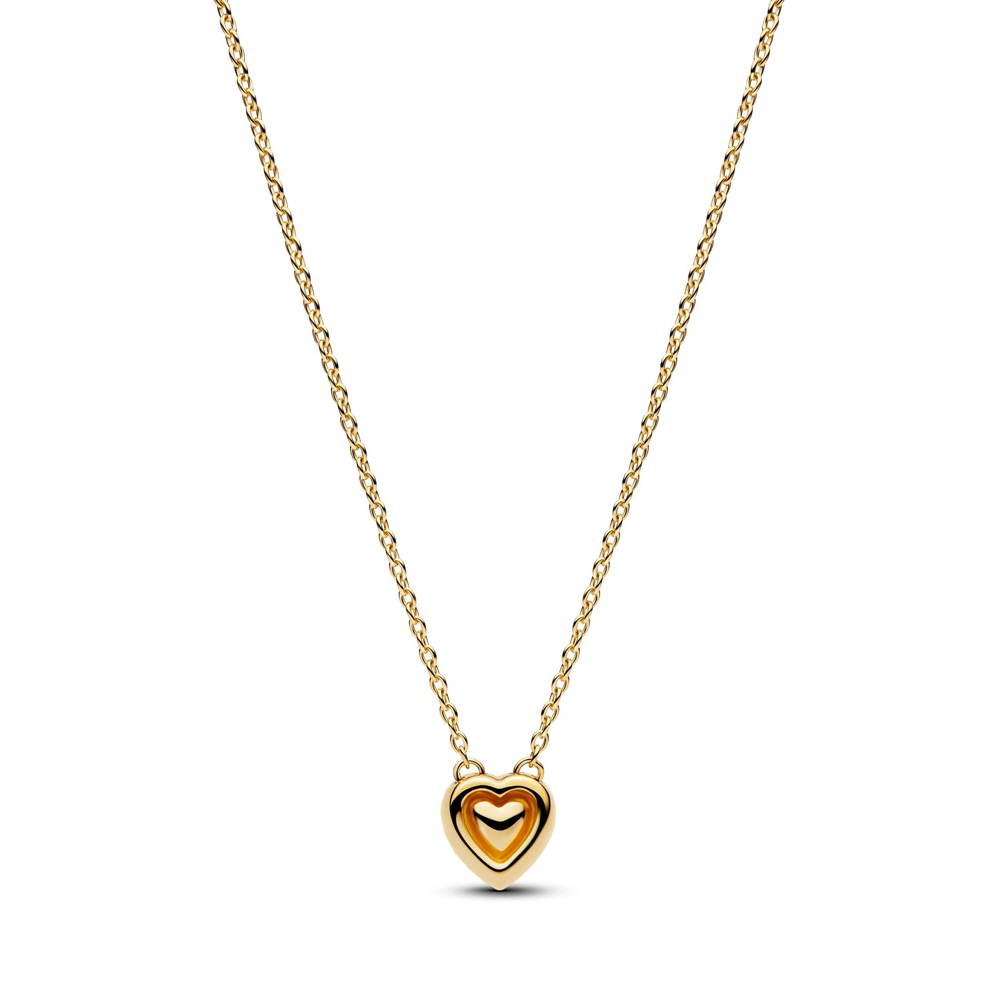 Engravable Heart Halo Collier Necklace