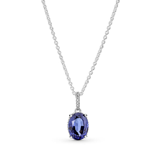 Sparkling Statement Halo Pendant Necklace