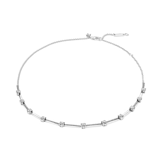 Sparkling Pavé Collier Bars Necklace