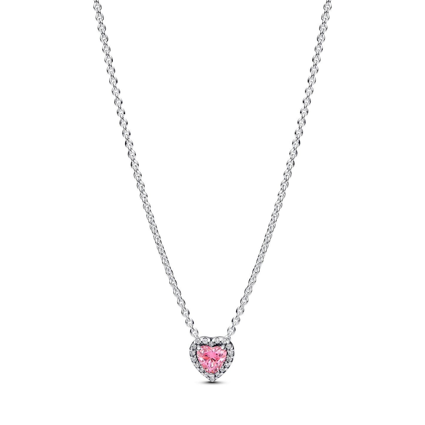 Pink Elevated Heart Necklace