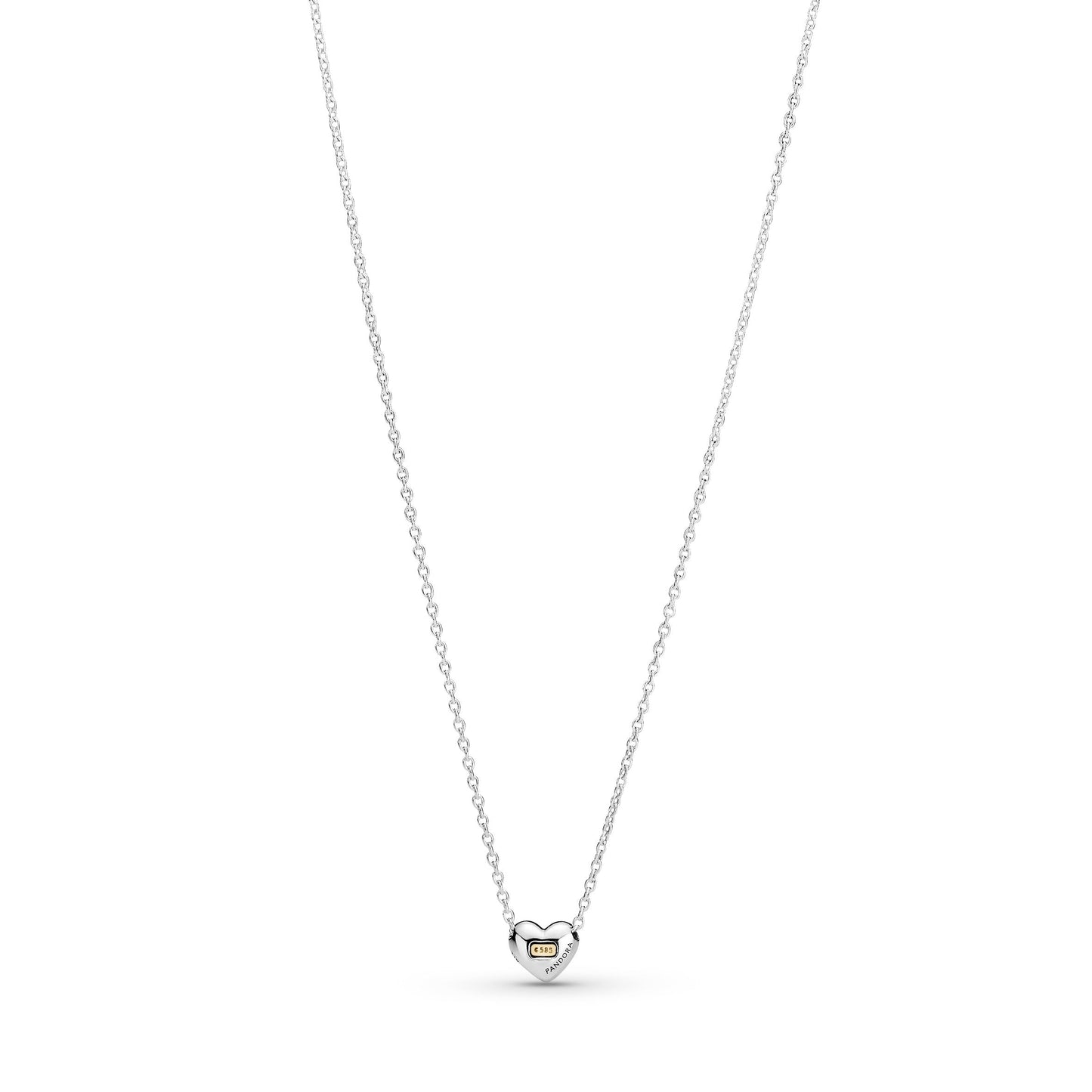 Domed Golden Heart Collier Necklace