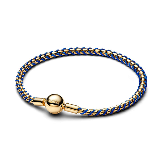 Blue Cord Box Chain Bracelet